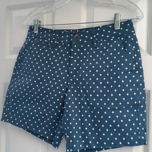 Market & Spruce Blue and White poke-a-dot Shorts, Size 2